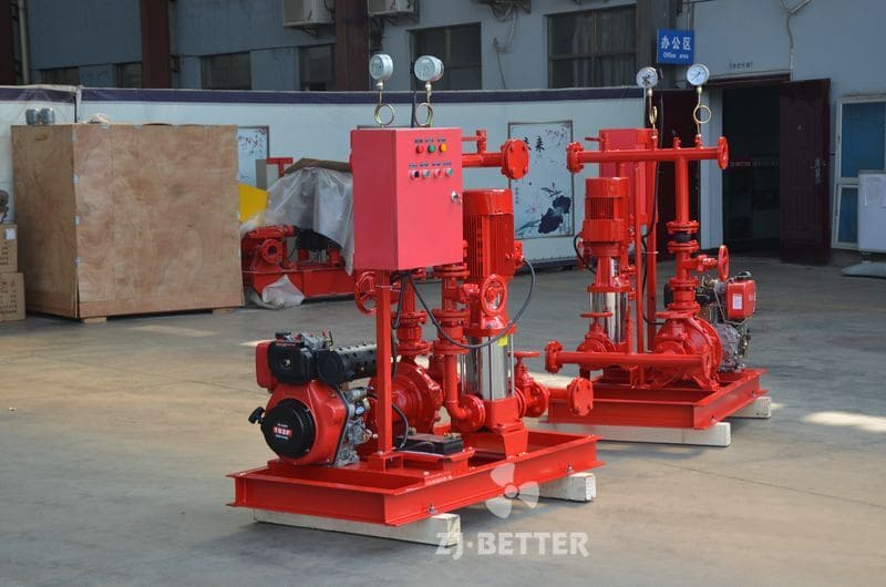 Fire pump set (diesel engine pump + jockey pump)