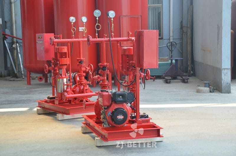 Fire pump set (diesel engine pump + jockey pump)