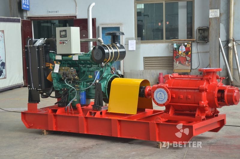 High Efficiency Diesel Engine Multistage Fire Pump Set