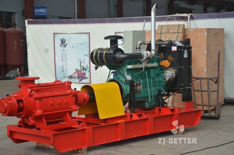 High Efficiency Diesel Engine Multistage Fire Pump Set