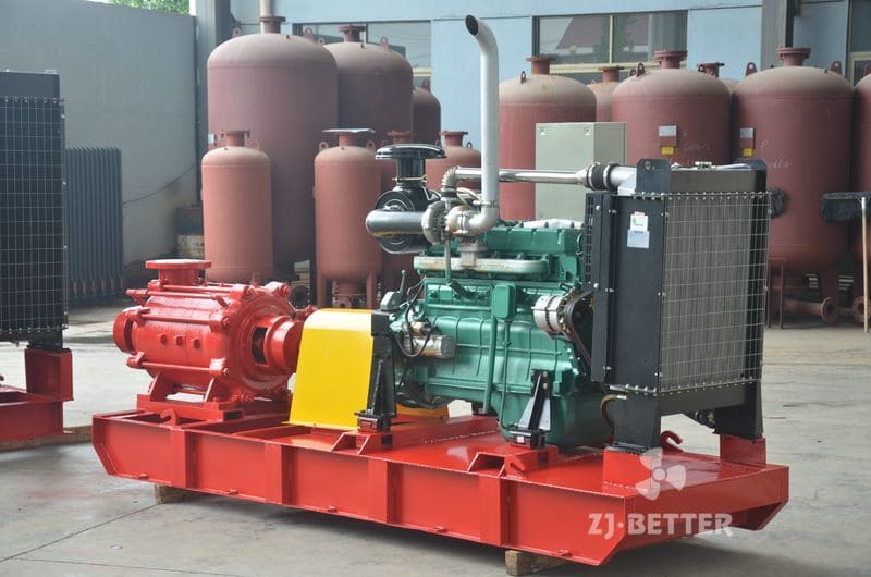 High Efficiency Diesel Engine Multistage Fire Pump Set