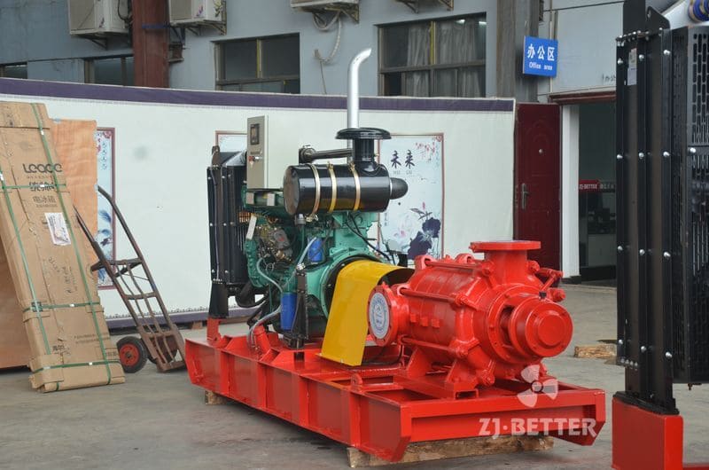 High Efficiency Diesel Engine Multistage Fire Pump Set