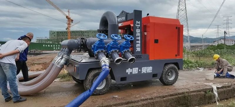 Mobile flood control mobile diesel pump