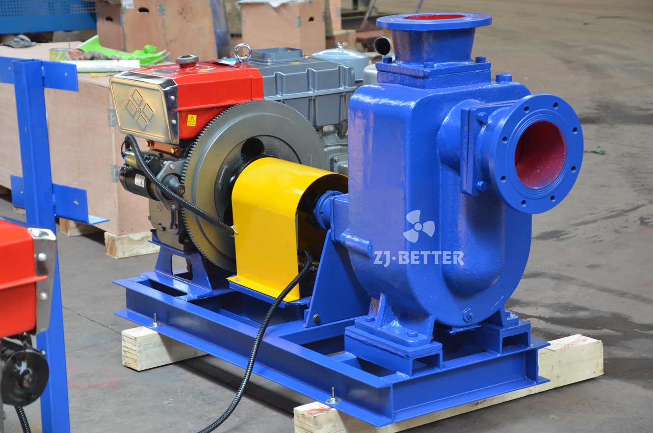 Self-priming diesel pump for irrigation