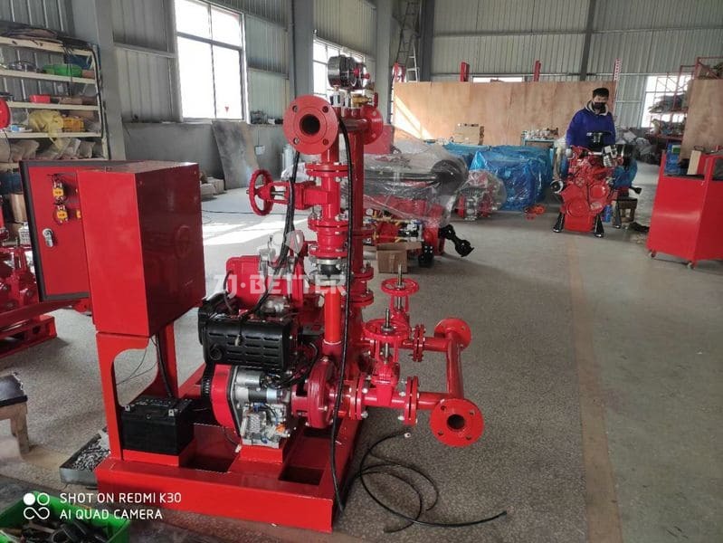 50gpm 6bar ED fire pump set test video