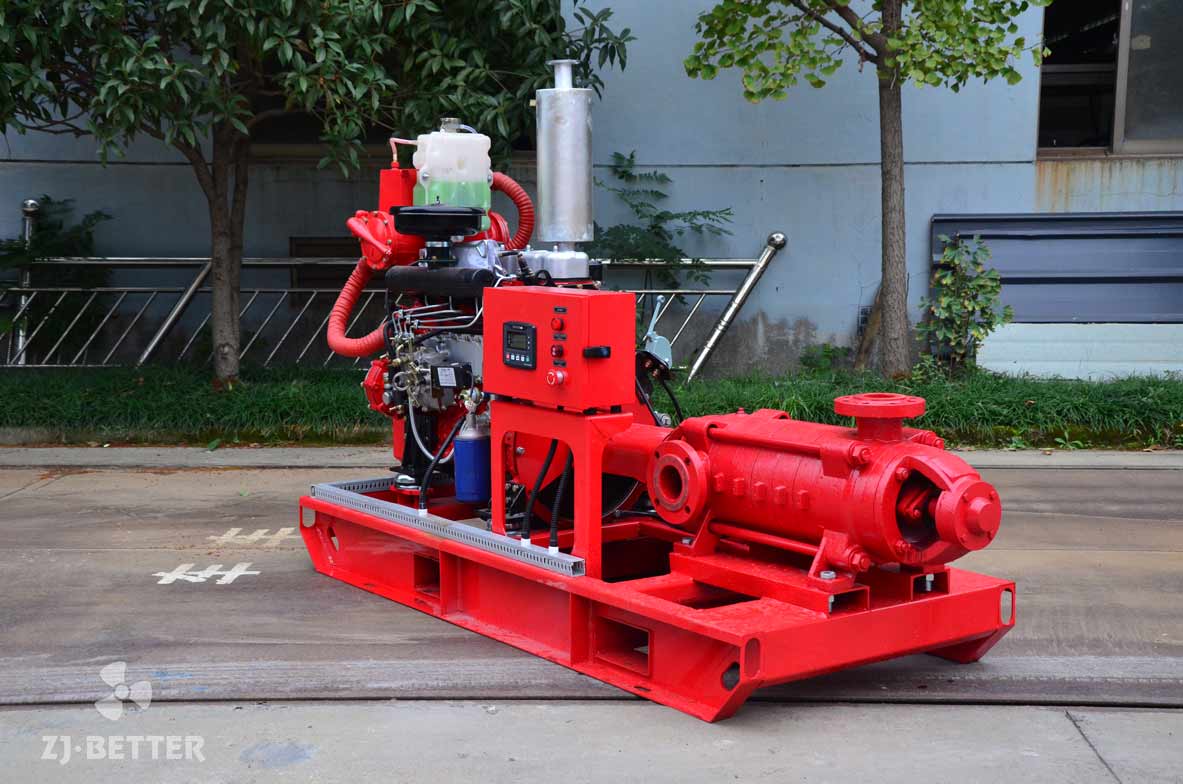 Diesel multistage fire pump