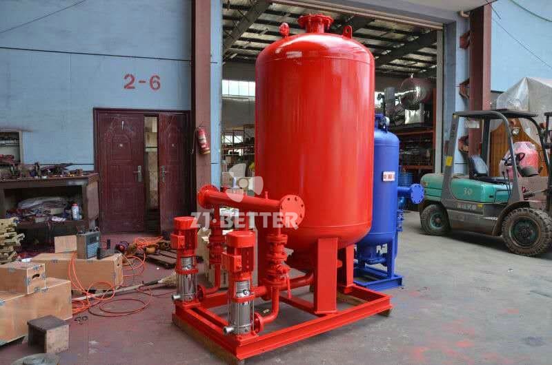 Features of fire-fighting pressurized and stabilized water supply equipment