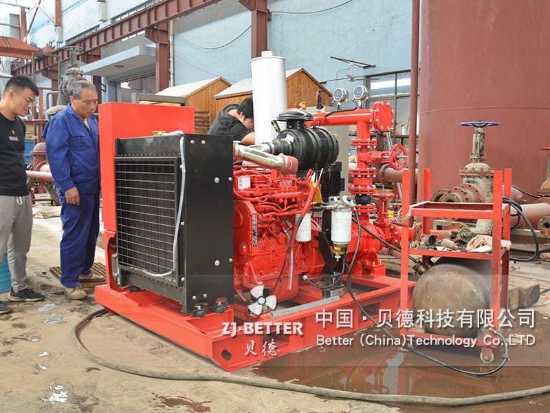 USA clients EDJ fire pump test process