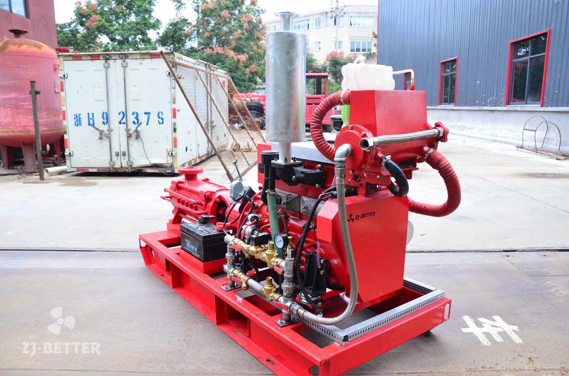 Diesel multistage fire pump