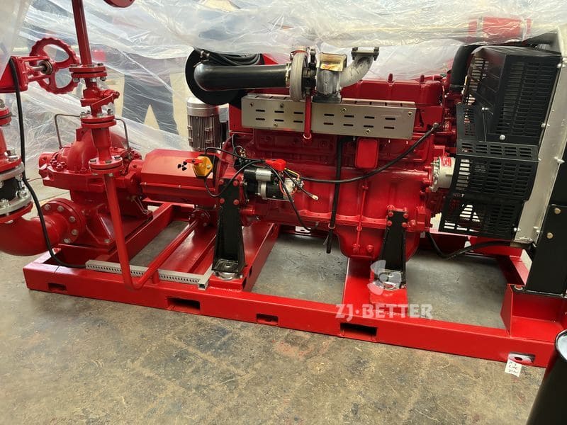 DJ Diesel Engine Fire Pump Being Packed