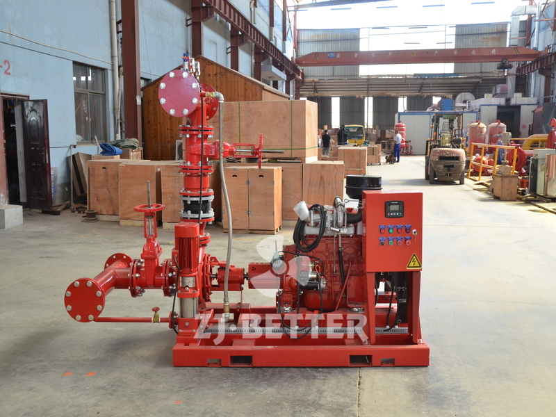 Diesel engine fire pump set