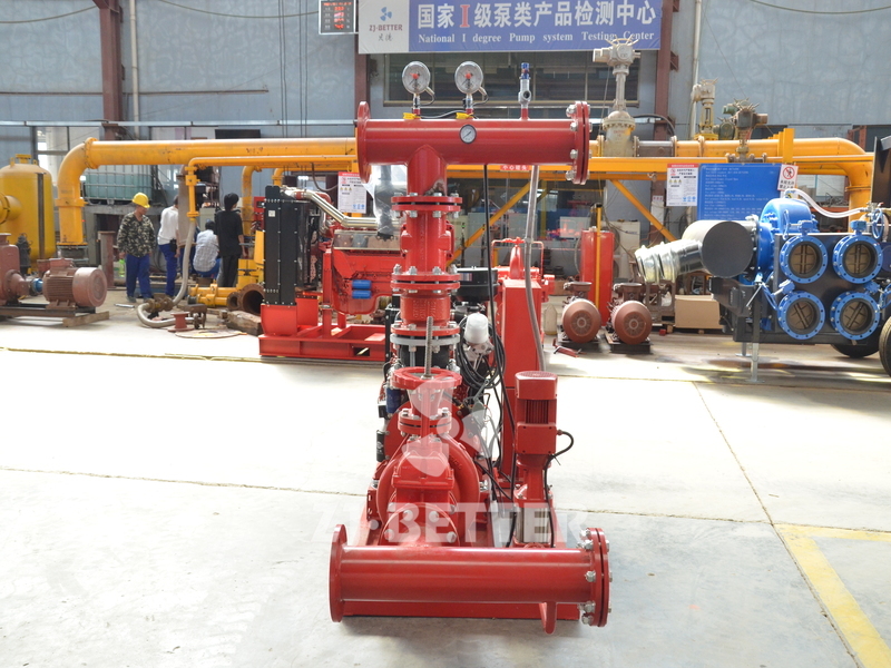 Diesel engine fire pump set