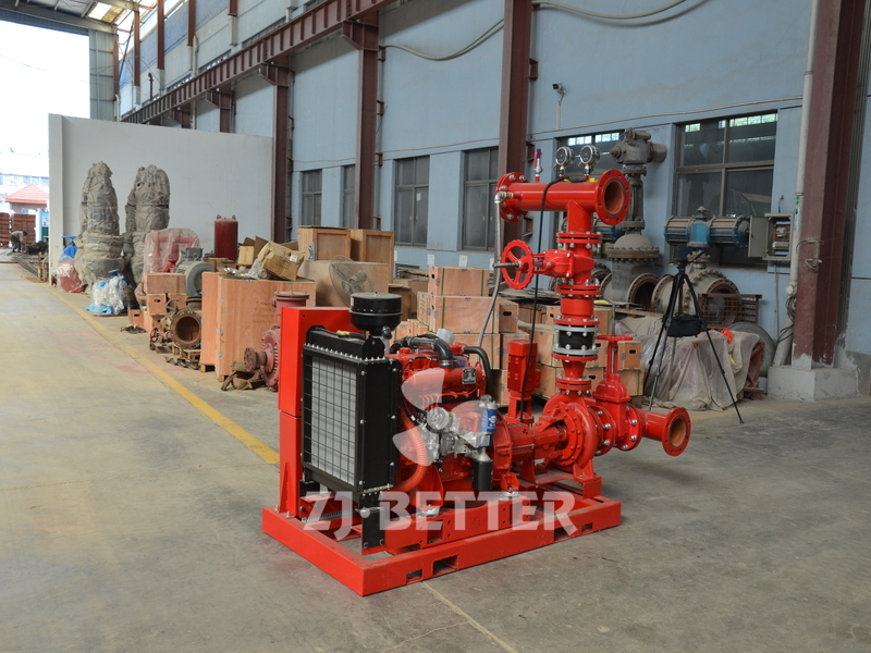 Diesel engine fire pump set