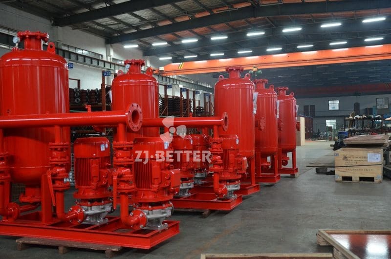 Features of fire-fighting pressurized and stabilized water supply equipment