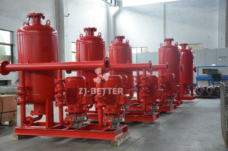 Features of fire-fighting pressurized and stabilized water supply equipment