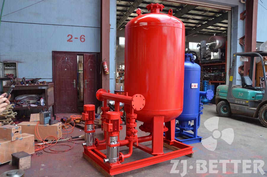 Fire booster and stabilized water supply equipment