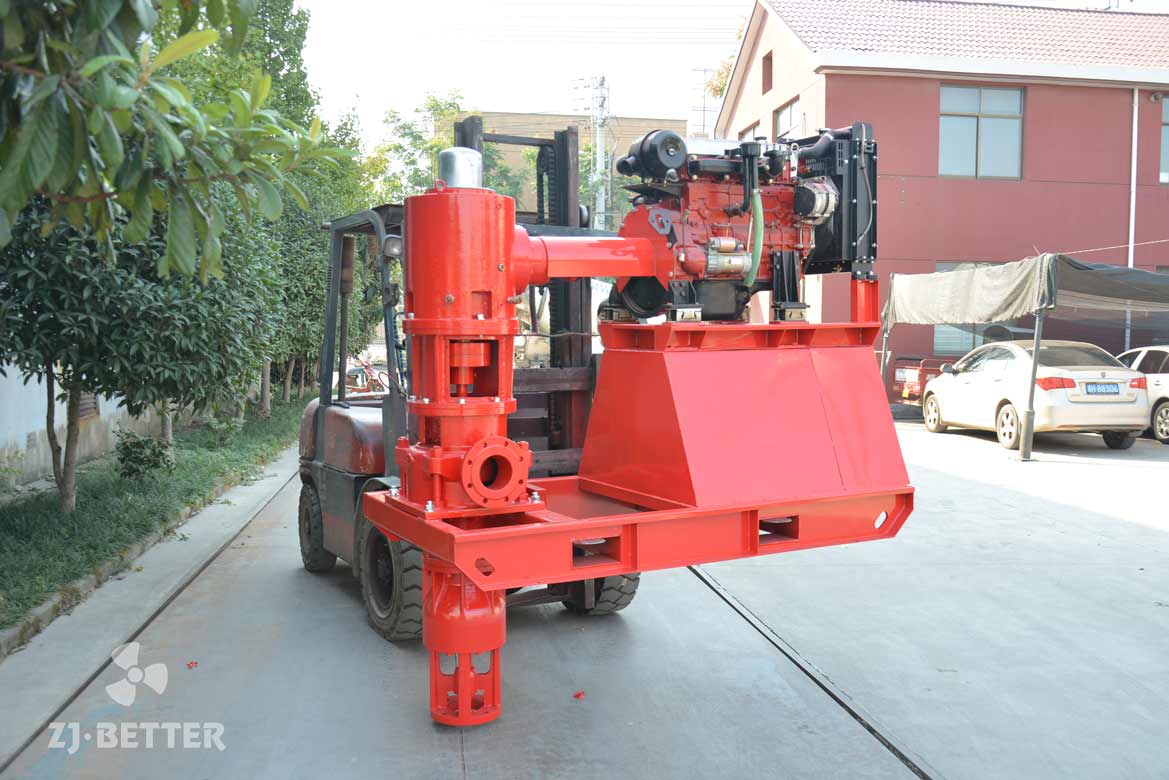 Diesel driven vertical fire pump