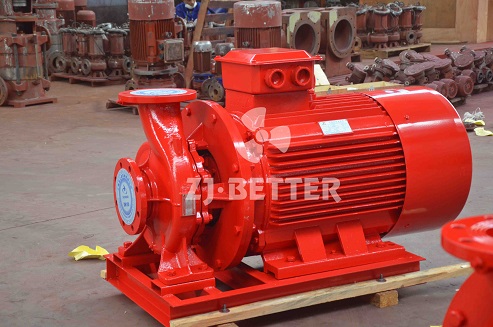 End suction fire pump head