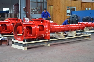 The vertical turbine pump set