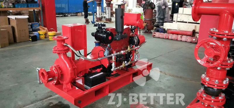 Diesel engine pump for fire fighting