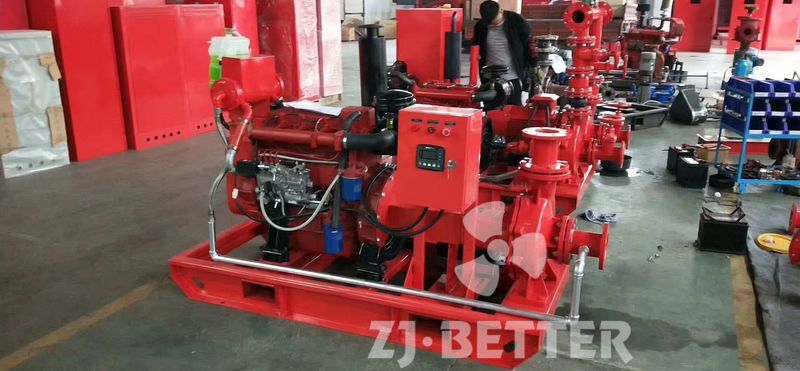 Diesel engine pump for fire fighting