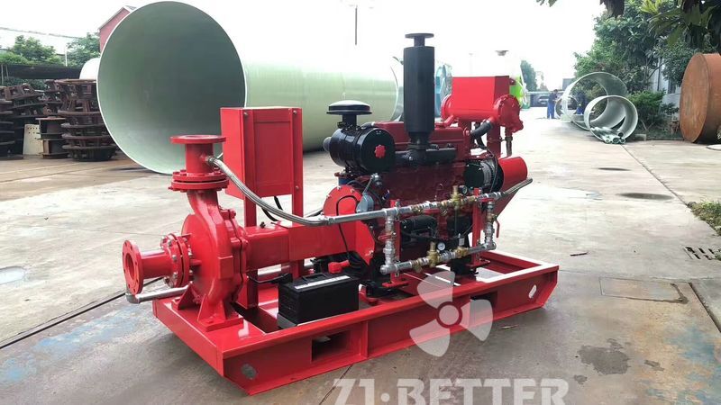 Diesel engine pump for fire fighting