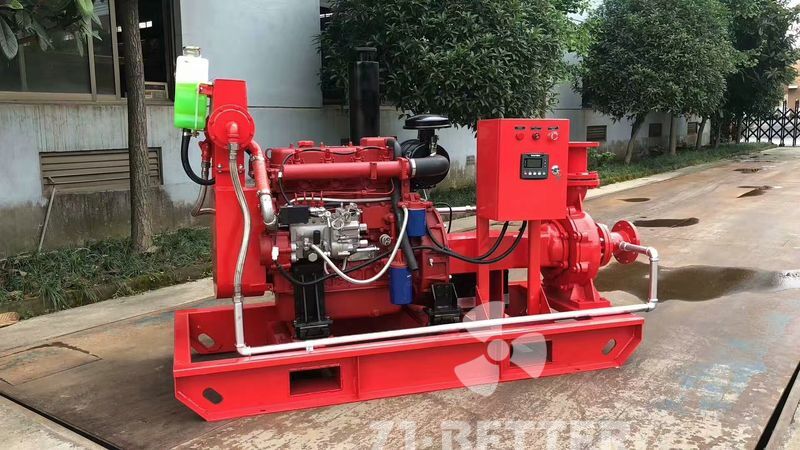 Diesel engine pump for fire fighting