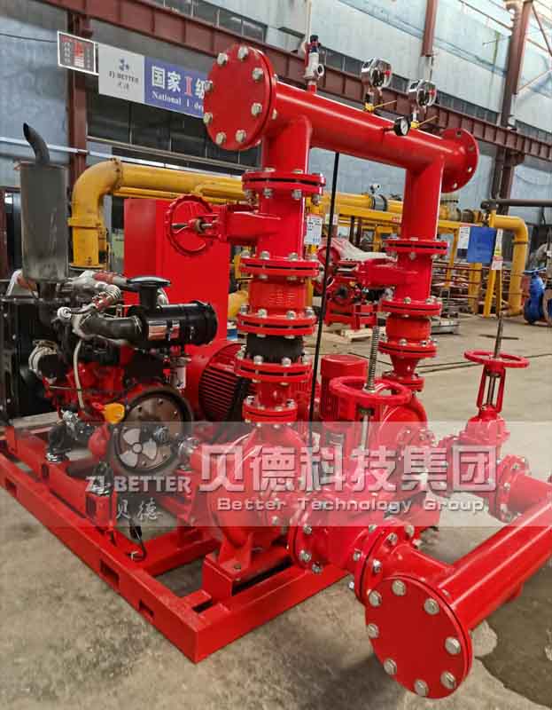 Horizontal end suction Fire pump package supplier -ZJBetter