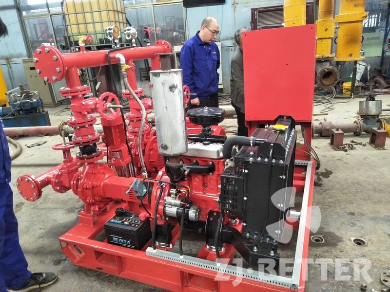 EEDJ fire pump testing 250gpm, 6bar