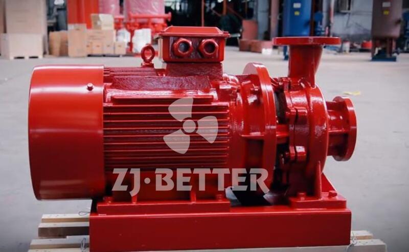 Horizontal end suction fire pump