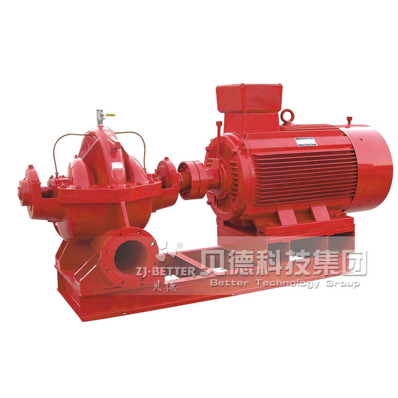 Horizontal split case electric fire pump