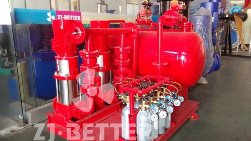 Gas top pressure fire water supply equipment