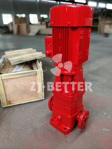 Vertical inline fire pump