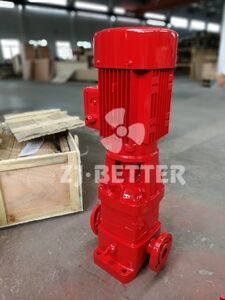 Vertical inline fire pump