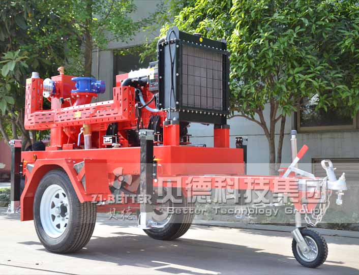 Trailer diesel engine pump