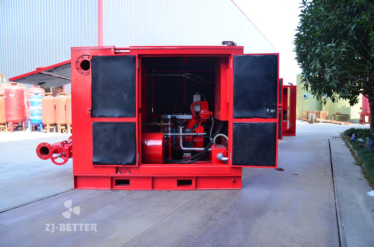 Outdoor fire pump set