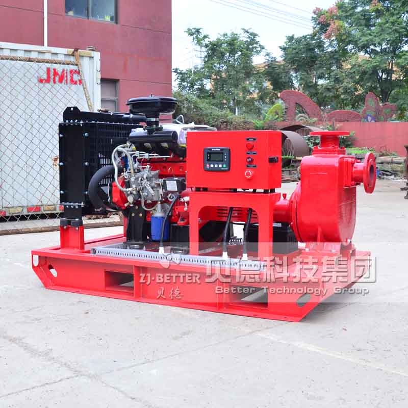 Self priming diesel engine pump