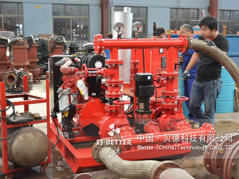 USA clients EDJ fire pump test process