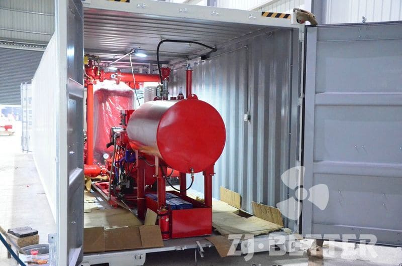 containerized fire pump system 750gpm