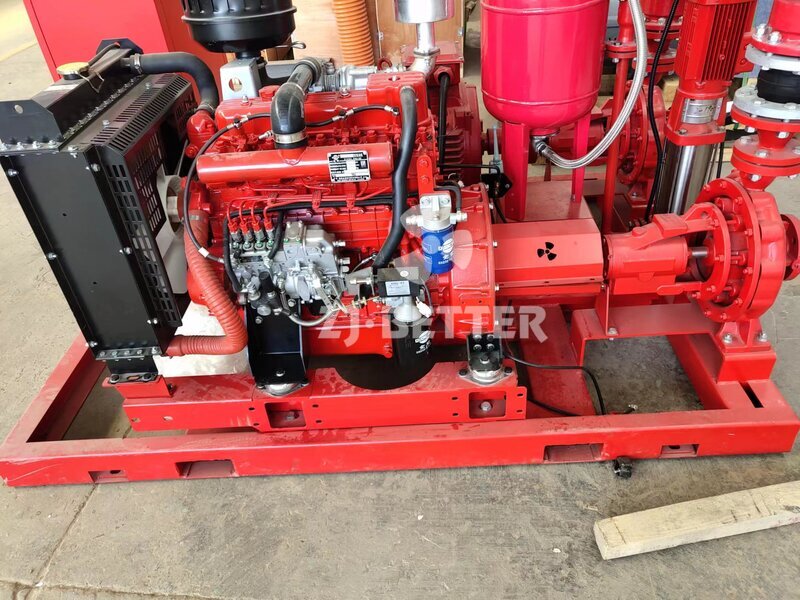 Diesel engine fire pump