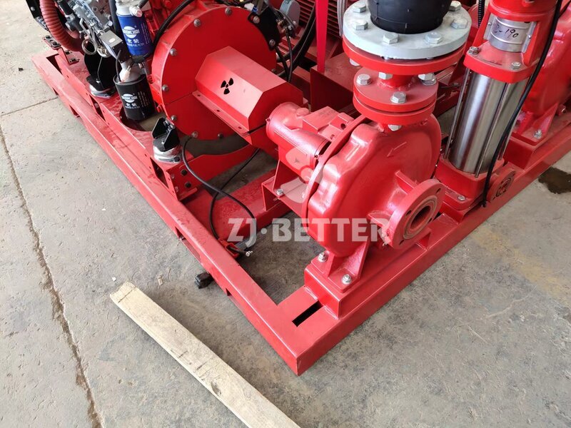 Diesel engine fire pump