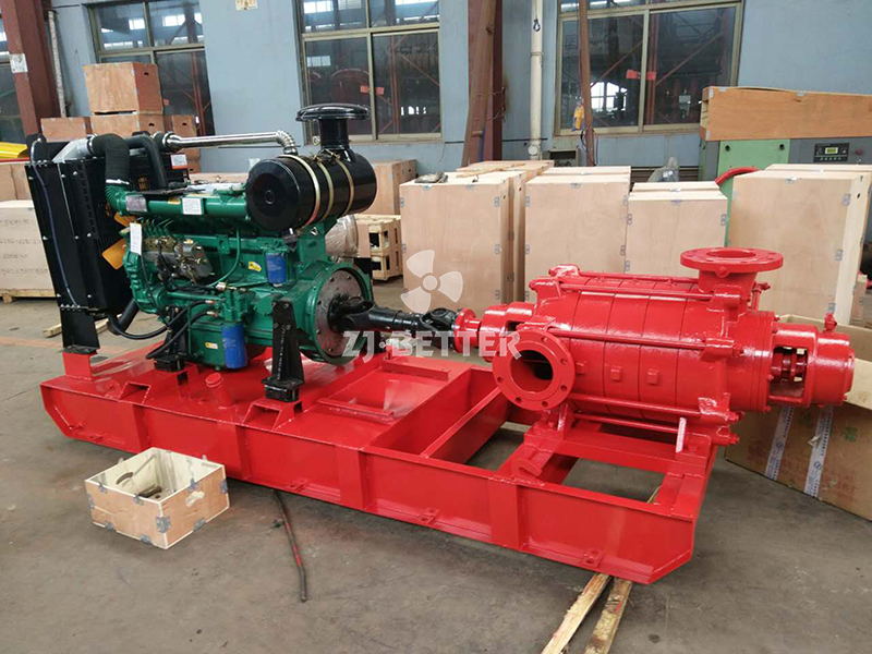 XBC diesel engine multistage pump with control panel