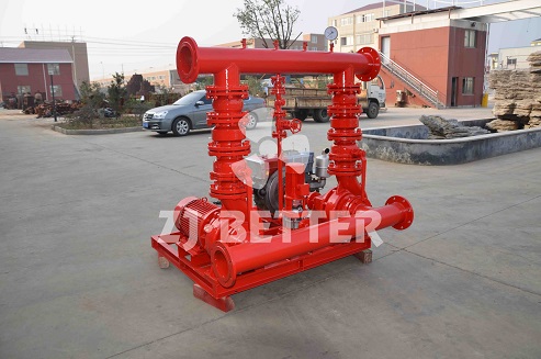 Where can the EDJ fire pump set be used?
