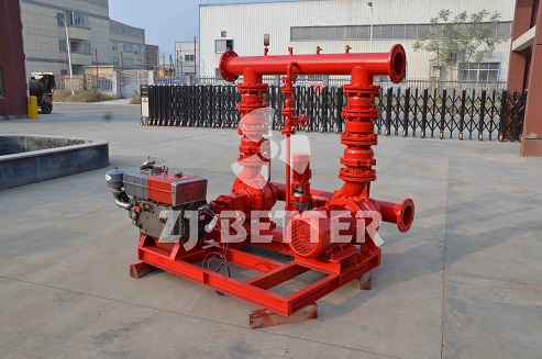 Where can the EDJ fire pump set be used?