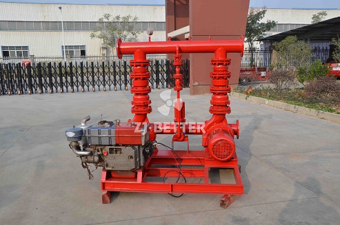 Small electric diesel jockey fire pump system for sale