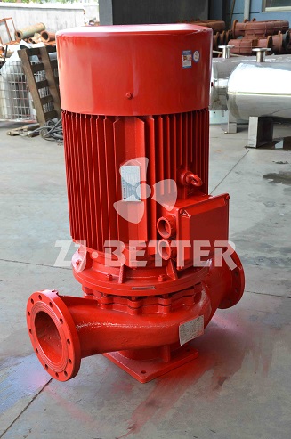 What are the characteristics of vertical single-stage fire pump set?