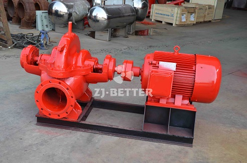 Single-stage double-suction fire pump set