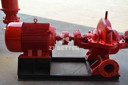 Single-stage double-suction fire pump set