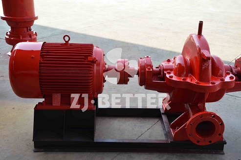 What are the characteristics of single-stage double-suction fire pump set?