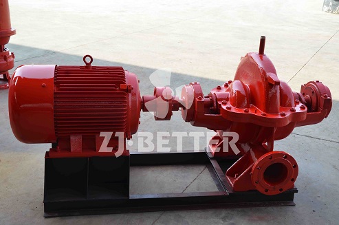 What are the characteristics of single-stage double-suction fire pump set?